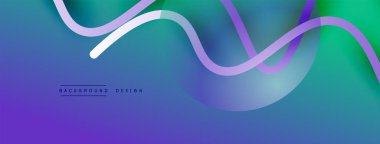 Gölge efektli dalga çizgisi olan soyut gradyan arkaplan. Geometrik bileşim. 3B gölge efektleri ve sıvı eğimleri