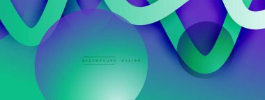 Gölge efektli dalga çizgisi olan soyut gradyan arkaplan. Geometrik bileşim. 3B gölge efektleri ve sıvı eğimleri