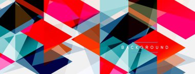 Renkli üçgen bileşimi, geometrik soyut arkaplan. Tekno veya iş konsepti, duvar kağıdı, afiş, arkaplan, iniş sayfası deseni