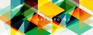 Renkli üçgen bileşimi, geometrik soyut arkaplan. Tekno veya iş konsepti, duvar kağıdı, afiş, arkaplan, iniş sayfası deseni