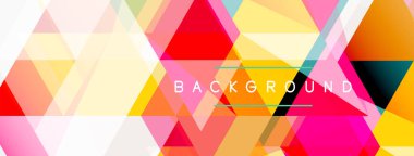 Mozaik üçgenler geometrik arkaplan. Tekno veya iş konsepti, duvar kağıdı, afiş, arkaplan, iniş sayfası deseni