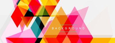 Mozaik üçgenler geometrik arkaplan. Tekno veya iş konsepti, duvar kağıdı, afiş, arkaplan, iniş sayfası deseni