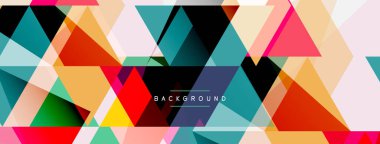 Renkli üçgen bileşimi, geometrik soyut arkaplan. Tekno veya iş konsepti, duvar kağıdı, afiş, arkaplan, iniş sayfası deseni