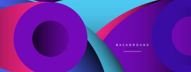 Soyut arkaplan. Minimum geometrik daireler ve koyu gölgeli yuvarlak şekiller. Duvar kağıdı afişi veya arkaplan için moda teknoloji iş şablonu