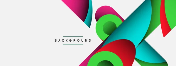 Abstracte achtergrond. Minimale geometrische cirkels en ronde stijl vormen met diepe schaduw effecten. Trendy technologie business template voor behang banner of achtergrond — Stockvector