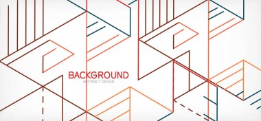 Soyut arkaplan. Beyaz arkaplanda renk çizgileri. Doğrusal soyut kompozisyon. Duvar kağıdı, afiş, arkaplan, iniş sayfası için tekno veya iş konsepti