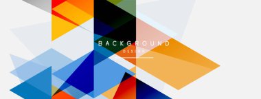 Renkli üçgen bileşimi, geometrik soyut arkaplan. Tekno veya iş konsepti, duvar kağıdı, afiş, arkaplan, iniş sayfası deseni