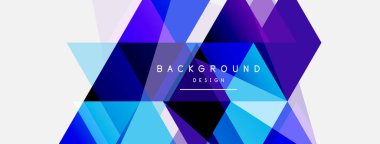 Mozaik üçgenler geometrik arkaplan. Tekno veya iş konsepti, duvar kağıdı, afiş, arkaplan, iniş sayfası deseni