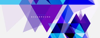 Mozaik üçgenler geometrik arkaplan. Tekno veya iş konsepti, duvar kağıdı, afiş, arkaplan, iniş sayfası deseni