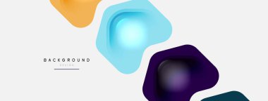 Beyaz arka planda renkli ok şekilleri. Minimum geometrik soyut arkaplan. Duvar kağıdı afişi veya iniş sayfası için vektör illüstrasyonu