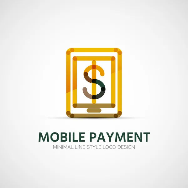 Logotipo da empresa de pagamento móvel, conceito de negócio — Vetor de Stock