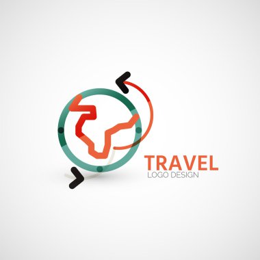 vektör seyahat şirket logosu, iş kavramı