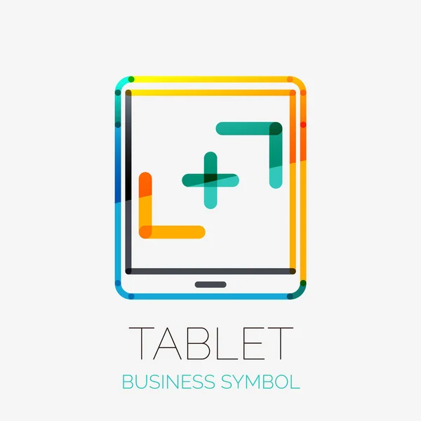 Tablet screen icon company logo, business concept — Stock Vector