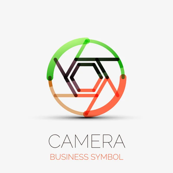 Выдержка логотип компании иконка, концепция бизнес-символов — стоковый вектор