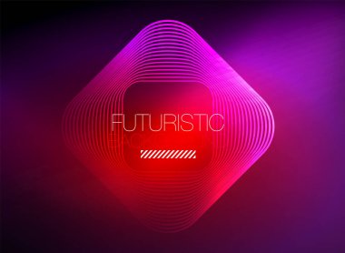 Neon rengi kare çizgileri soyut arkaplan. Parlak sihirli enerji ve hareket konsepti, vektör soyut duvar kağıdı arkaplanı