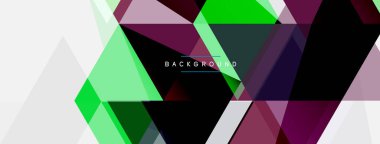 Renkli üçgen bileşimi, geometrik soyut arkaplan. Tekno veya iş konsepti, duvar kağıdı, afiş, arkaplan, iniş sayfası deseni