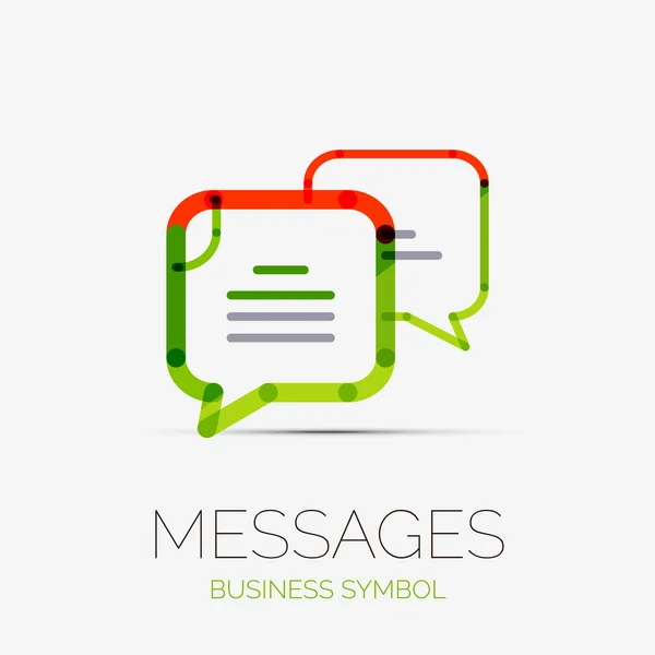 Message clouds company logo, business concept — Stock Vector