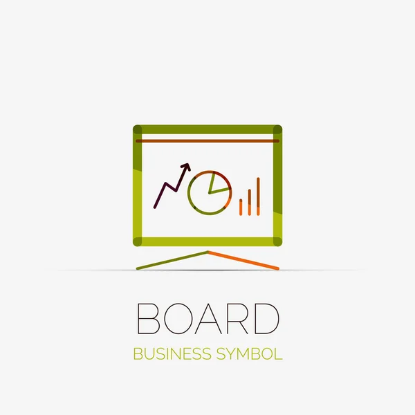 Presentation board company logo, business concept — Stock Vector