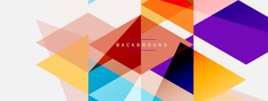Renkli üçgen bileşimi, geometrik soyut arkaplan. Tekno veya iş konsepti, duvar kağıdı, afiş, arkaplan, iniş sayfası deseni