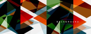 Renkli üçgen bileşimi, geometrik soyut arkaplan. Tekno veya iş konsepti, duvar kağıdı, afiş, arkaplan, iniş sayfası deseni