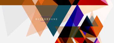 Mozaik üçgenler geometrik arkaplan. Tekno veya iş konsepti, duvar kağıdı, afiş, arkaplan, iniş sayfası deseni