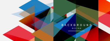 Mozaik üçgenler geometrik arkaplan. Tekno veya iş konsepti, duvar kağıdı, afiş, arkaplan, iniş sayfası deseni