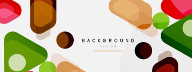 Soyut yuvarlak geometrik şekiller ve daireler. Duvar kağıdı, afiş, arkaplan veya iniş için moda tekno iş şablonu