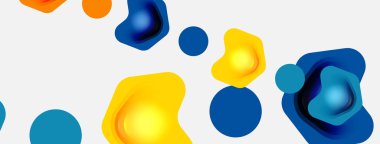 Beyaz arka planda renkli ok şekilleri. Minimum geometrik soyut arkaplan. Duvar kağıdı afişi veya iniş sayfası için vektör illüstrasyonu