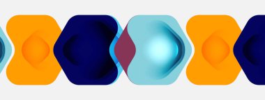 Beyaz arka planda renkli ok şekilleri. Minimum geometrik soyut arkaplan. Duvar kağıdı afişi veya iniş sayfası için vektör illüstrasyonu