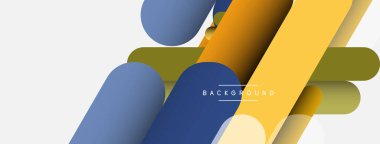 Yuvarlak şekiller ve çizgiler üst üste biniyor. Duvar kağıdı afişi veya iniş sayfası için vektör illüstrasyonu