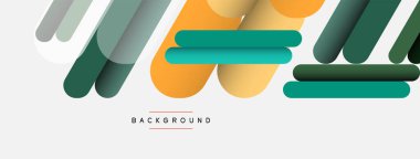 Soyut arkaplan. Yuvarlak şekiller, gri arkaplanda çizgiler. Duvar kağıdı afişi veya iniş sayfası için vektör illüstrasyonu