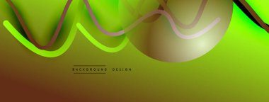 Gölge efektli dalga çizgisi olan soyut gradyan arkaplan. Geometrik bileşim. 3B gölge efektleri ve sıvı eğimleri