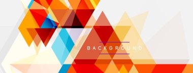 Mozaik üçgenler geometrik arkaplan. Tekno veya iş konsepti, duvar kağıdı, afiş, arkaplan, iniş sayfası deseni