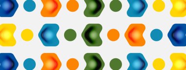 Beyaz arka planda renkli ok şekilleri. Minimum geometrik soyut arkaplan. Duvar kağıdı afişi veya iniş sayfası için vektör illüstrasyonu