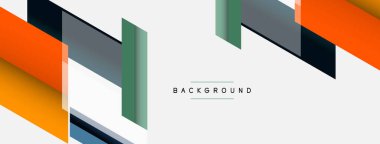 Vektör arkaplanı. Gölge efektli soyut örtüşen renk çizgileri tasarımı. Duvar kağıdı afişi için resim arkaplanı veya iniş sayfası