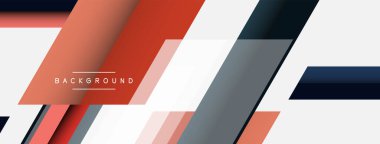 Vektör arkaplanı. Gölge efektli soyut örtüşen renk çizgileri tasarımı. Duvar kağıdı afişi için resim arkaplanı veya iniş sayfası