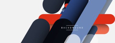 Soyut arkaplan. Yuvarlak şekiller, gri arkaplanda çizgiler. Duvar kağıdı afişi veya iniş sayfası için vektör illüstrasyonu