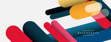 Soyut arkaplan. Yuvarlak şekiller, gri arkaplanda çizgiler. Duvar kağıdı afişi veya iniş sayfası için vektör illüstrasyonu