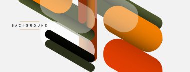 Soyut arkaplan. Yuvarlak şekiller, gri arkaplanda çizgiler. Duvar kağıdı afişi veya iniş sayfası için vektör illüstrasyonu