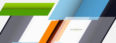 Vektör arkaplanı. Gölge efektli soyut örtüşen renk çizgileri tasarımı. Duvar kağıdı afişi için resim arkaplanı veya iniş sayfası