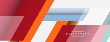 Vektör arkaplanı. Gölge efektli soyut örtüşen renk çizgileri tasarımı. Duvar kağıdı afişi için resim arkaplanı veya iniş sayfası