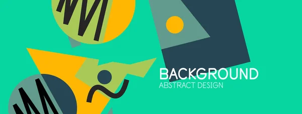 Abstracte achtergrond met blokken, lijnen, geometrische vormen. Techno of business concept voor behang, banner, achtergrond, landing page — Stockvector