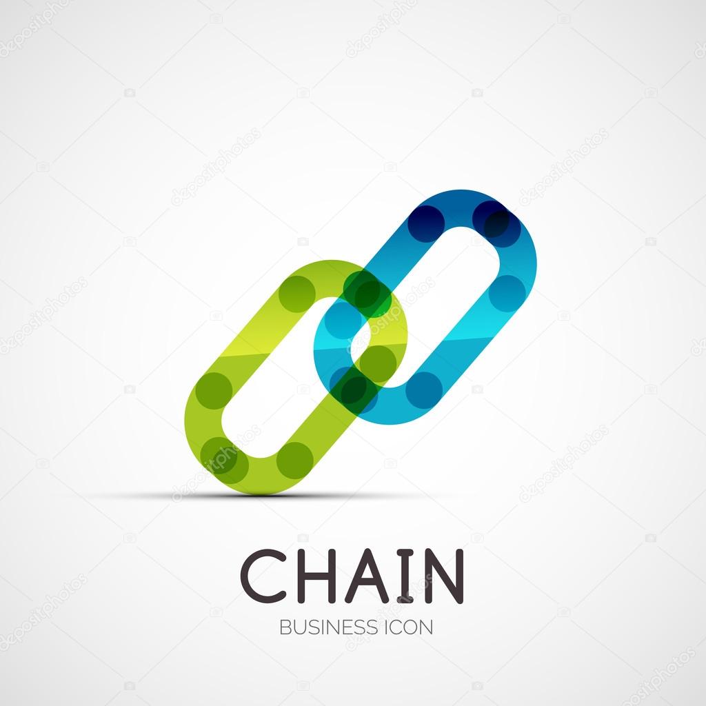 Vector connection icon company logo design, business symbol concept, minimal line style