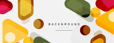 Soyut yuvarlak geometrik şekiller ve daireler. Duvar kağıdı, afiş, arkaplan veya iniş için moda tekno iş şablonu