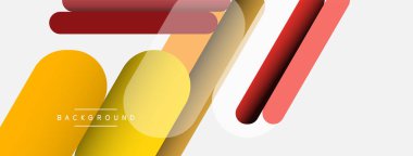 Yuvarlak şekiller ve çizgiler üst üste biniyor. Duvar kağıdı afişi veya iniş sayfası için vektör illüstrasyonu