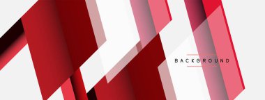 Vektör arkaplanı. Gölge efektli soyut örtüşen renk çizgileri tasarımı. Duvar kağıdı afişi için resim arkaplanı veya iniş sayfası