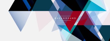 Mozaik üçgenler geometrik arkaplan. Tekno veya iş konsepti, duvar kağıdı, afiş, arkaplan, iniş sayfası deseni