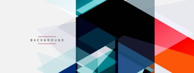 Renkli üçgen bileşimi, geometrik soyut arkaplan. Tekno veya iş konsepti, duvar kağıdı, afiş, arkaplan, iniş sayfası deseni