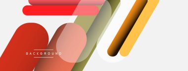 Yuvarlak şekiller ve çizgiler üst üste biniyor. Duvar kağıdı afişi veya iniş sayfası için vektör illüstrasyonu