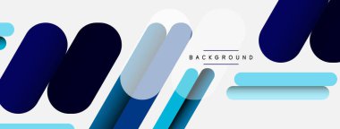 Soyut arkaplan. Yuvarlak şekiller, gri arkaplanda çizgiler. Duvar kağıdı afişi veya iniş sayfası için vektör illüstrasyonu